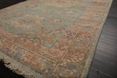 3x5 Sea Foam, Blush, Beige Color Hand Knotted Afghan Oushak 100% Wool Traditional Oriental Rug