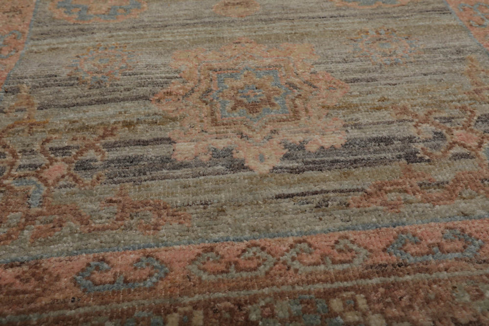3x5 Sea Foam, Blush, Blue Color Hand Knotted Oushak 100% Wool Traditional Oriental Rug