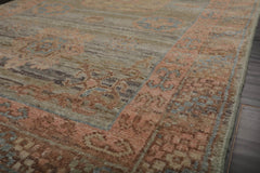 3x5 Sea Foam, Blush, Blue Color Hand Knotted Oushak 100% Wool Traditional Oriental Rug