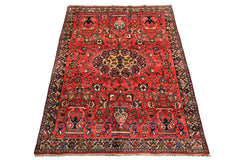 6x9 Rose, Peach, Gray Color Hand Knotted Tabriz Wool Traditional Oriental Rug