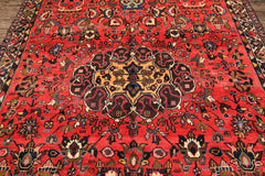 6x9 Rose, Peach, Gray Color Hand Knotted Tabriz Wool Traditional Oriental Rug