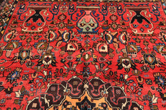 6x9 Rose, Peach, Gray Color Hand Knotted Tabriz Wool Traditional Oriental Rug