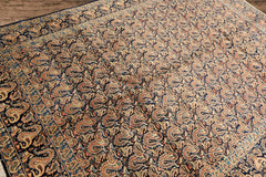 6x9 Navy, Ivory, Blue Color Hand Knotted Khorassan Wool Traditional Oriental Rug