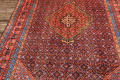 6x9 Navy, Orange, Blue Color Hand Knotted Meshkin Wool Traditional Oriental Rug