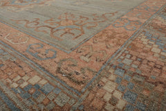 8x10 Mint, Blush, Brown Color Hand Knotted Afghan Oushak 100% Wool Traditional Oriental Rug