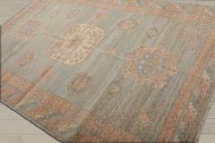6x9 Mint, Blush, Ivory Color Hand Knotted Afghan Oushak 100% Wool Traditional Oriental Rug