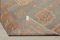 6x9 Mint, Blush, Ivory Color Hand Knotted Afghan Oushak 100% Wool Traditional Oriental Rug