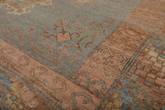 6x9 Mint, Blush, Ivory Color Hand Knotted Afghan Oushak 100% Wool Traditional Oriental Rug