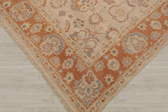 8x10 Tan, Caramel, Taupe Color Hand Knotted Oushak Wool Traditional Oriental Rug