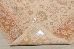 8x10 Tan, Caramel, Taupe Color Hand Knotted Oushak Wool Traditional Oriental Rug