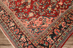 7x10 Rust, Charcoal, Pink Color Hand Knotted Sarouk Wool Traditional Oriental Rug