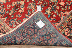 7x10 Rust, Charcoal, Pink Color Hand Knotted Sarouk Wool Traditional Oriental Rug