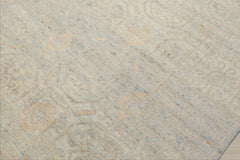 8x10 Gray, Beige, Blue Color Hand Knotted Oushak Wool Transitional Oriental Rug