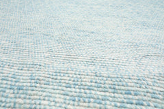 9x12 Ivory, Aqua, Color Hand Knotted Wool Contemporary Oriental Rug