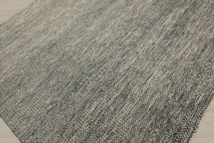 8x10 Ivory, Gray, Green Color Hand Knotted Wool Contemporary Oriental Rug