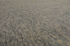 Knotted Rug Gray Slate Hand Knotted 9'x12' Tibetan Sherpa Modern Contemporary 100% Wool Oriental Area Rug