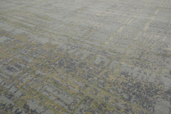 Knotted Rug Blue Green Hand Knotted Multi Size Wool and Silk Sherpa Modern Contemporary Rugs