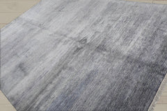 8x11 Gray, Slate, Color Hand Knotted Tibetan 100% Wool Modern Oriental Rug