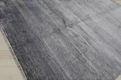 8x11 Gray, Slate, Color Hand Knotted Tibetan 100% Wool Modern Oriental Rug