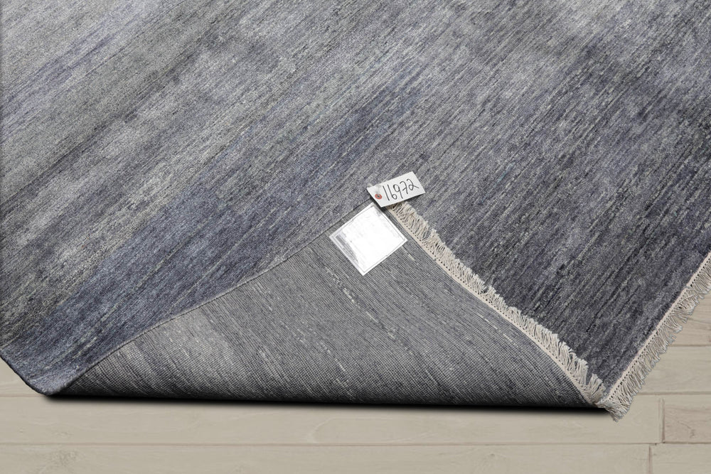 8x11 Gray, Slate, Color Hand Knotted Tibetan 100% Wool Modern Oriental Rug