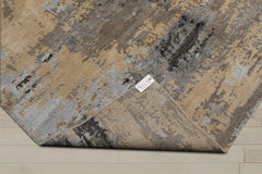 8x10 Beige, Tan, Gray Color Hand Knotted Tibetan Wool Modern Oriental Rug