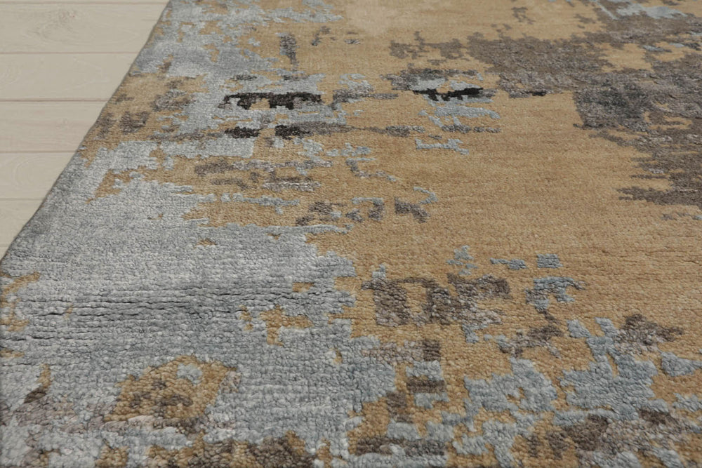 8x10 Beige, Tan, Gray Color Hand Knotted Tibetan Wool Modern Oriental Rug
