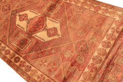 5x8 Rust, Beige, Rose Color Hand Knotted Turkish Oushak Wool Traditional Oriental Rug