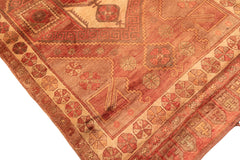 5x8 Rust, Beige, Rose Color Hand Knotted Turkish Oushak Wool Traditional Oriental Rug
