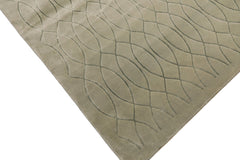 9x12 Tone on Tone Faded Seafoam, , Color Hand Knotted Tibetan Wool & Pure Silk Modern & Contemporay Oriental Rug