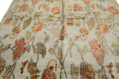 8x10 Aqua, Burnt Orange, Gold Color Hand Knotted Tibetan Wool & Pure Silk Traditional Oriental Rug