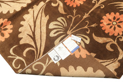 8x10 Brown, Tan, Peach Color Hand Knotted Tibetan Wool & Pure Silk Traditional Oriental Rug