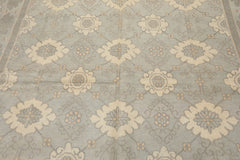 8x10 Seafoam, Gray, Cream Color Hand Knotted Tibetan Wool Transitional Oriental Rug