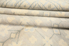 8x10 Gray, Ivory, Slate Color Hand Knotted Tibetan Wool Transitional Oriental Rug
