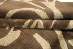 8x10 Moss, , Color Hand Knotted Tibetan Wool & Pure Silk Modern & Contemporay Oriental Rug