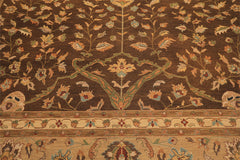 12x18 Brown, Tan, Gold Color Hand Knotted Soumak Wool Traditional Oriental Rug