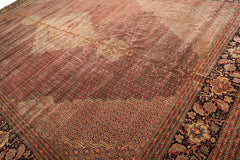 12x18 Black, Rust, Rose Color Hand Knotted Sino Persian Wool & Silk Traditional Oriental Rug