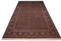 12x18 Black, Rose, Red Color Hand Knotted Sino Persian Wool & Silk Traditional Oriental Rug