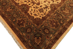 12x18 Ivory, Sage, Rust Color Hand Knotted Agra New Zealand Wool Traditional Oriental Rug