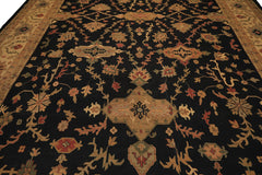 12x18 Charcoal, Beige, Sage Color Hand Knotted Soumak Wool Traditional Oriental Rug