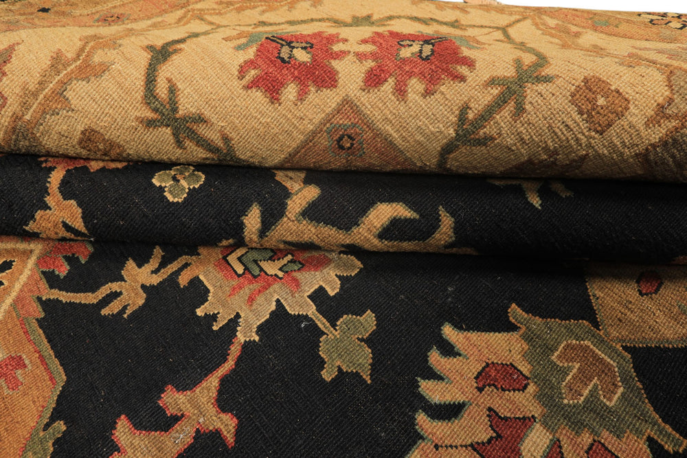 12x18 Charcoal, Beige, Sage Color Hand Knotted Soumak Wool Traditional Oriental Rug
