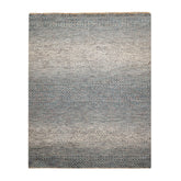 8x10 Ivory, Blue, Aqua Color Hand Knotted 100% Wool Modern Oriental Rug