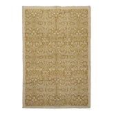 6x9 Brown, Light Gold, Color Hand Knotted Wool & Silk Transitional Oriental Rug
