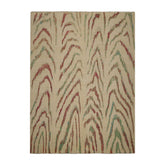 8x11 Beige, Brown, Cranberry Color Hand Knotted Peshawar 100% Wool Modern Oriental Rug