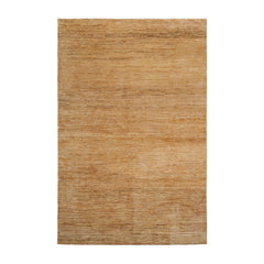 6x9 Tone on tone Gold, , Color Hand Knotted Tibetan Sherpa 100% Wool Modern Oriental Rug
