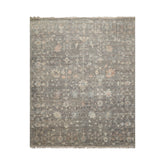 8x10 Gray, Beige, Pale Blue Color Hand Knotted Oushak Wool Traditional Oriental Rug