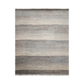 8x10 Beige, Gray, Brown Color Hand Knotted Wool & Bamboo Silk Modern Oriental Rug