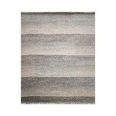 8x10 Beige, Gray, Brown Color Hand Knotted Wool & Bamboo Silk Modern Oriental Rug