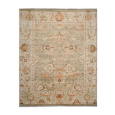 Multi Size Beige Peach Brown Color Hand Knotted Oushak Wool Traditional Oriental Rug