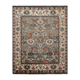 8x10 Gray, Beige, Burnt Orange Color Hand Knotted 100% Wool Traditional Oriental Rug