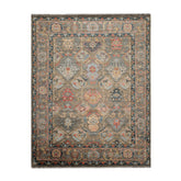 Multi Size Gray Gray Teal Color Hand Knotted Oushak Wool Traditional Oriental Rug
